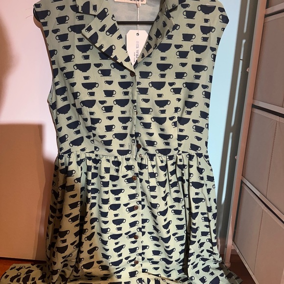 WARDROBE.NYC casual Green and Black Midi Dress - Picture 6 of 6